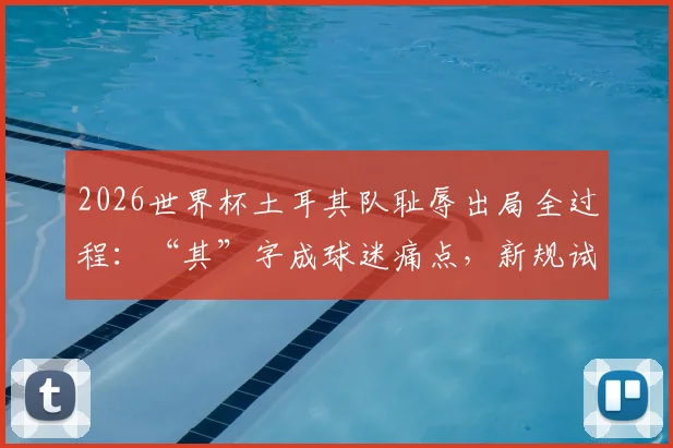 2026世界杯土耳其队耻辱出局全过程：“其”字成球迷痛点，新规试验员阿尔米隆引争议